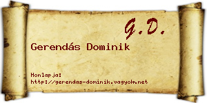 Gerendás Dominik névjegykártya