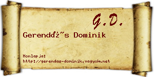 Gerendás Dominik névjegykártya